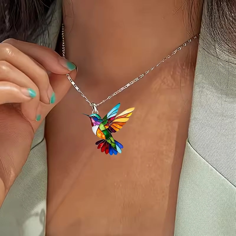 Nahla – Hummingbird Necklace and Earrings
