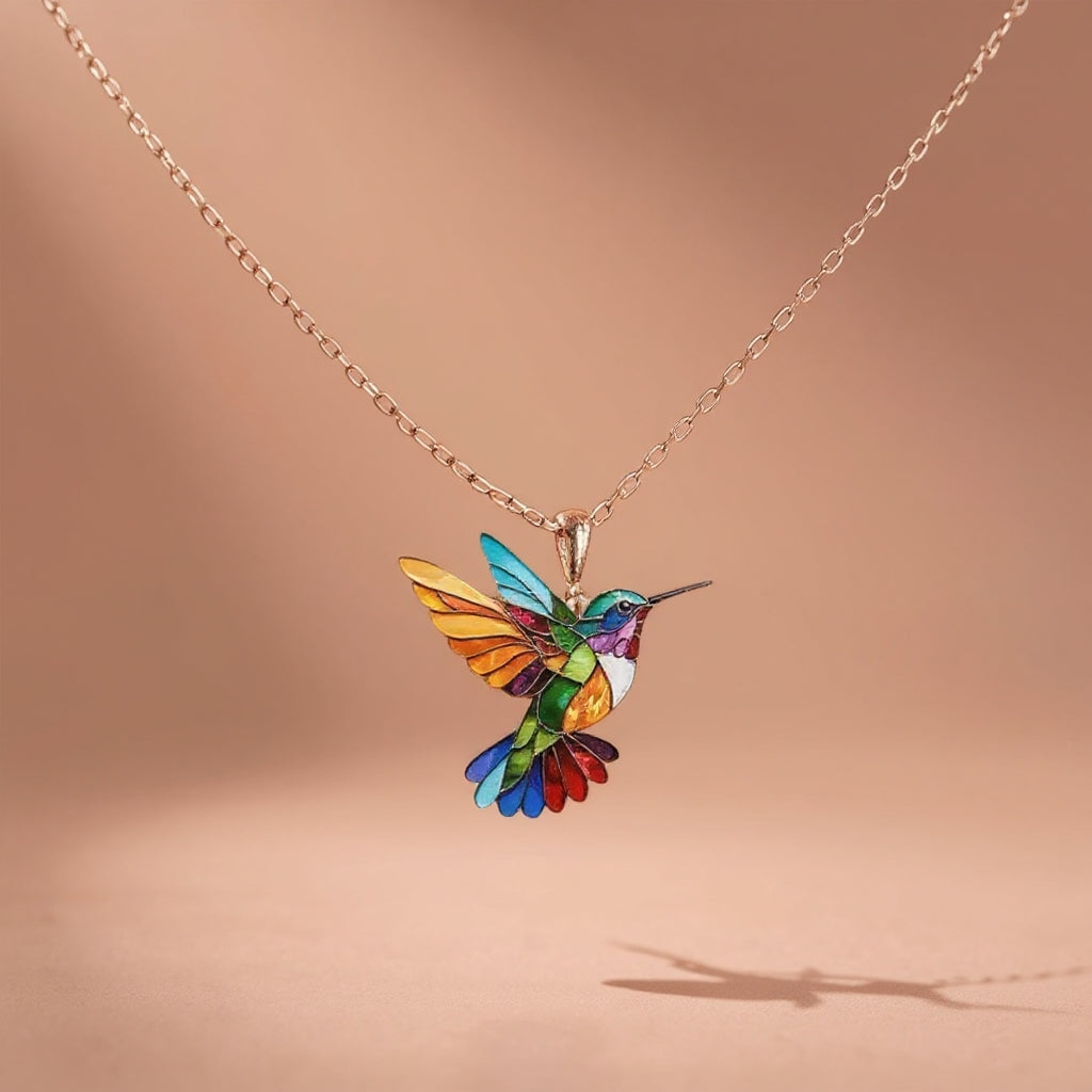 Nahla – Hummingbird Necklace and Earrings