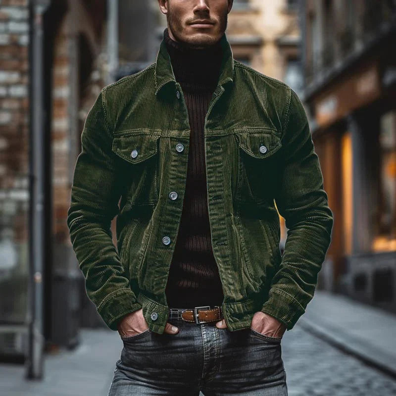 Najib – Ribbed Button-Down Jacket