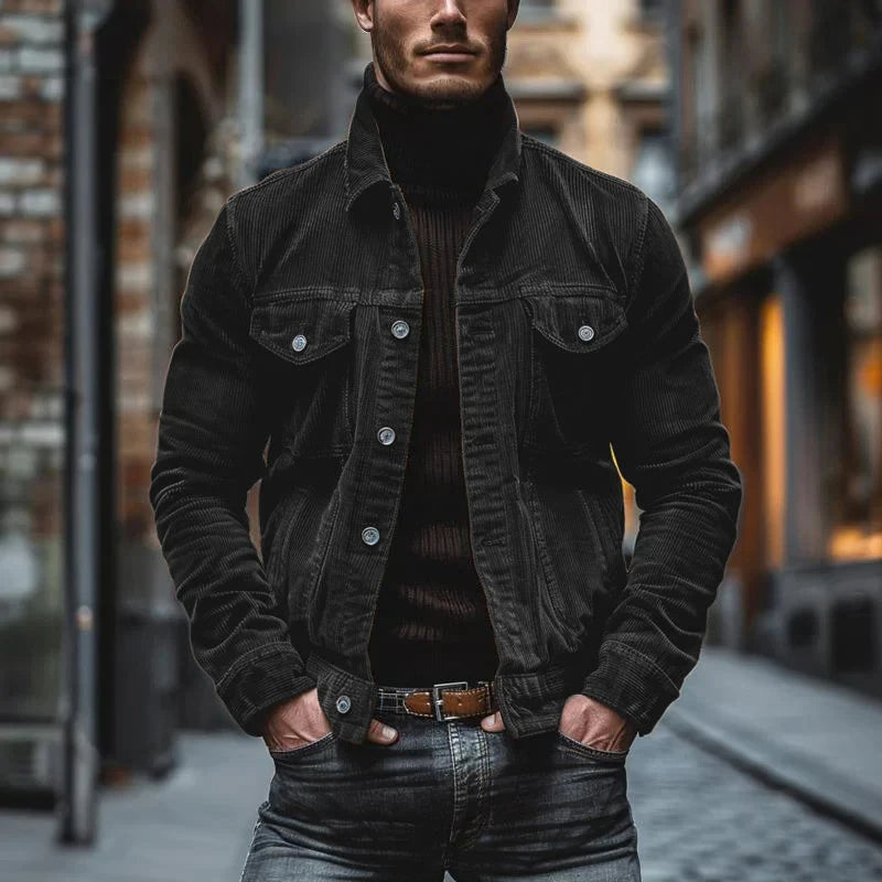 Najib – Ribbed Button-Down Jacket
