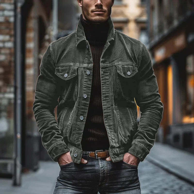 Najib – Ribbed Button-Down Jacket
