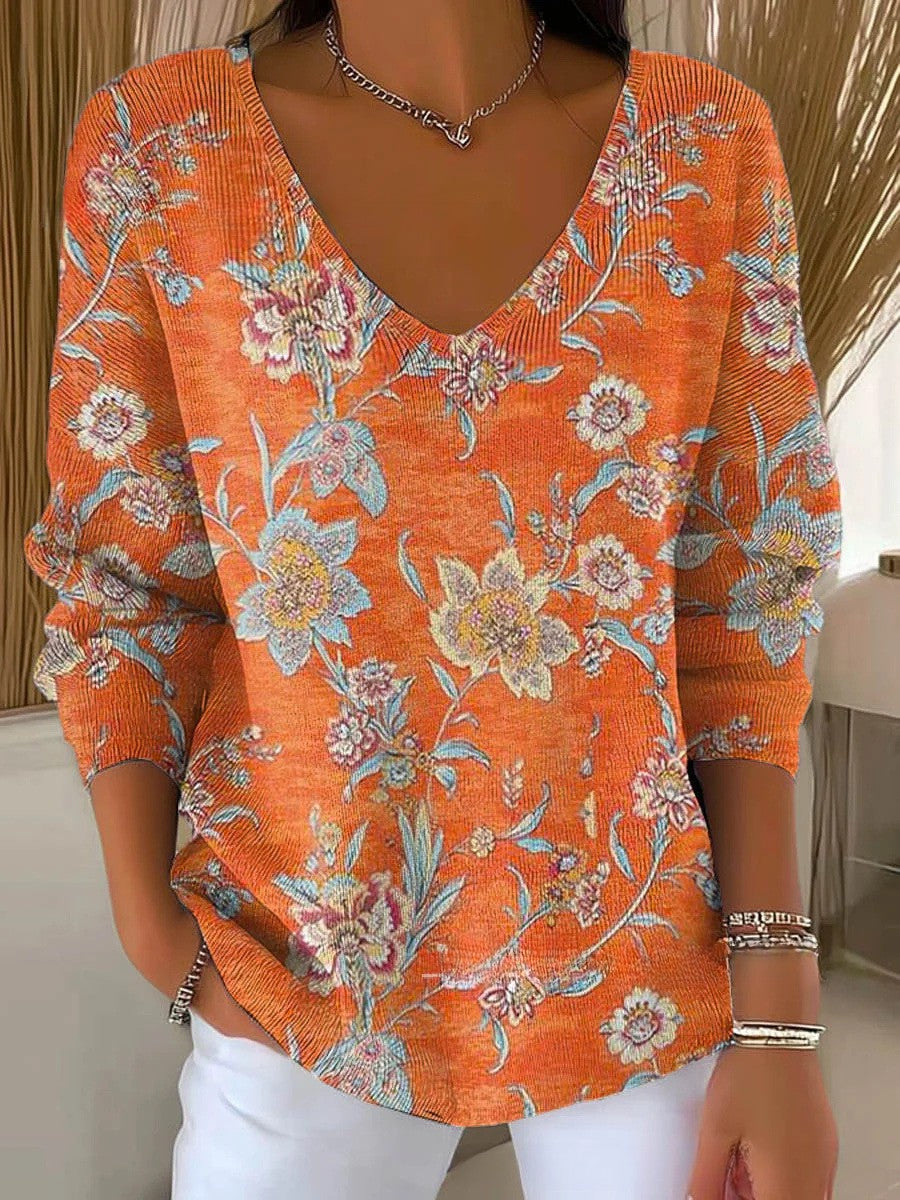 Naledi – Colorful Pullover with V-Neck
