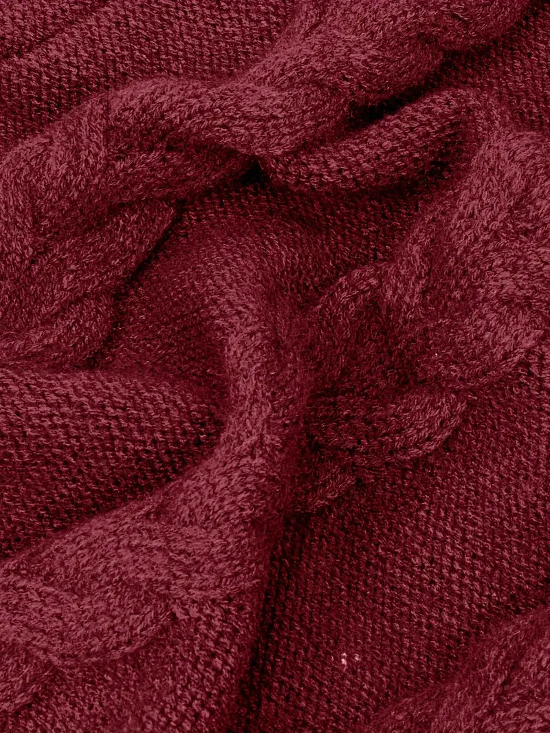 Narda - Chunky Knit Turtleneck Dress