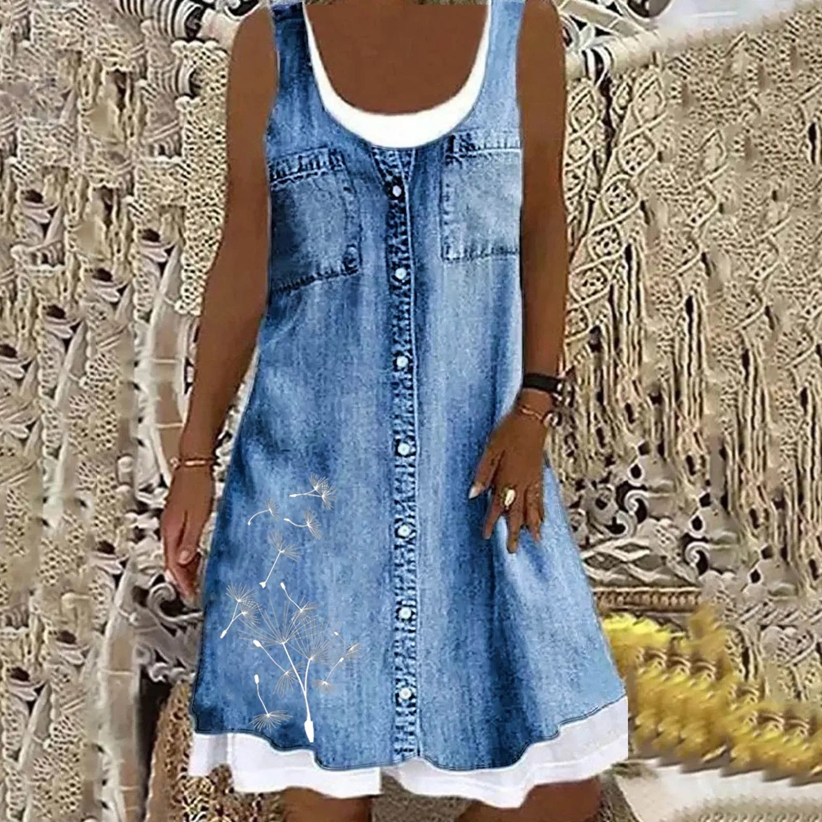 Natasza – Soft and Elegant Denim Dress