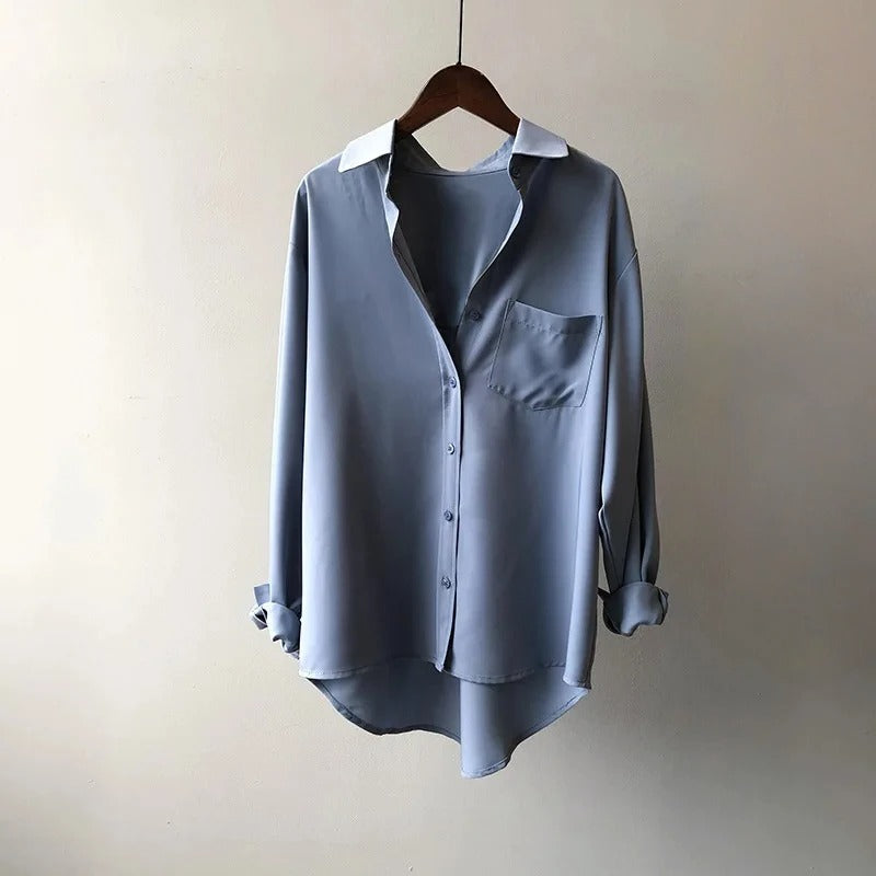 Nathan – Long Sleeve Shirt with Front Pocket