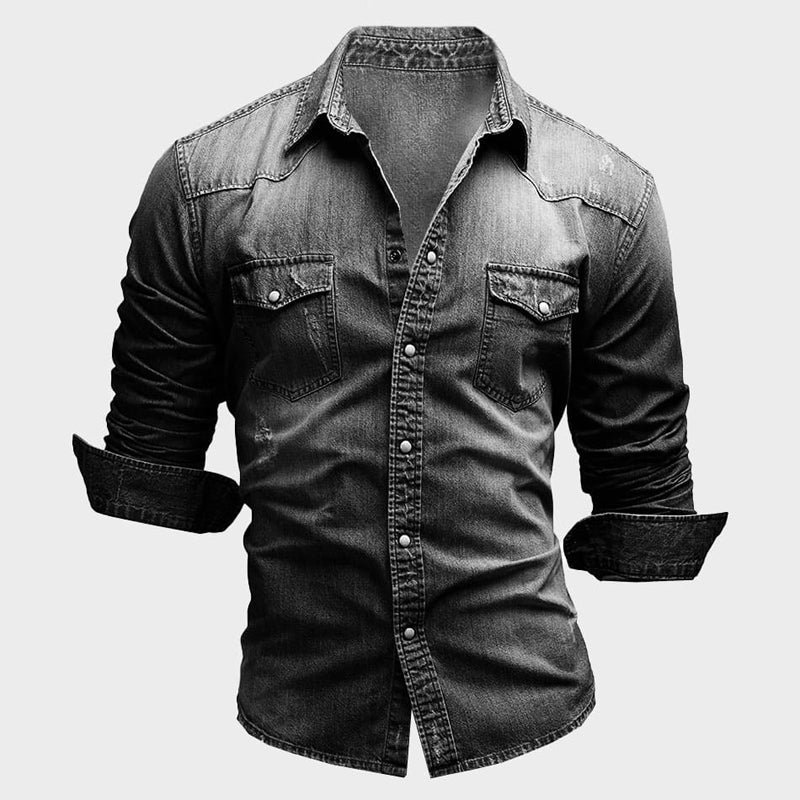 Nemanja – Elegant Denim Shirt with Pockets