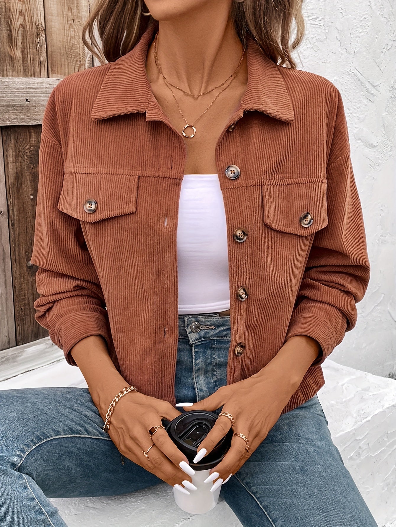 Nichola – Long-Sleeved Jacket with Button Placket