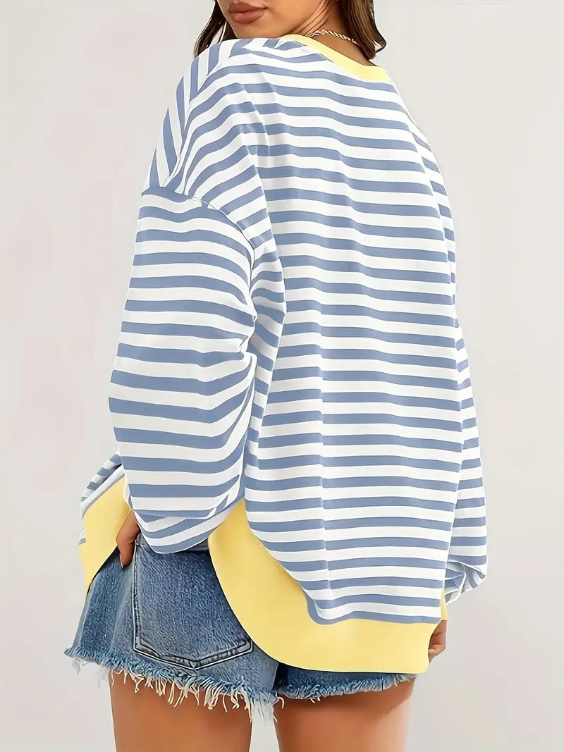 Nirina - Long-Sleeve Shirt with Stripe Pattern