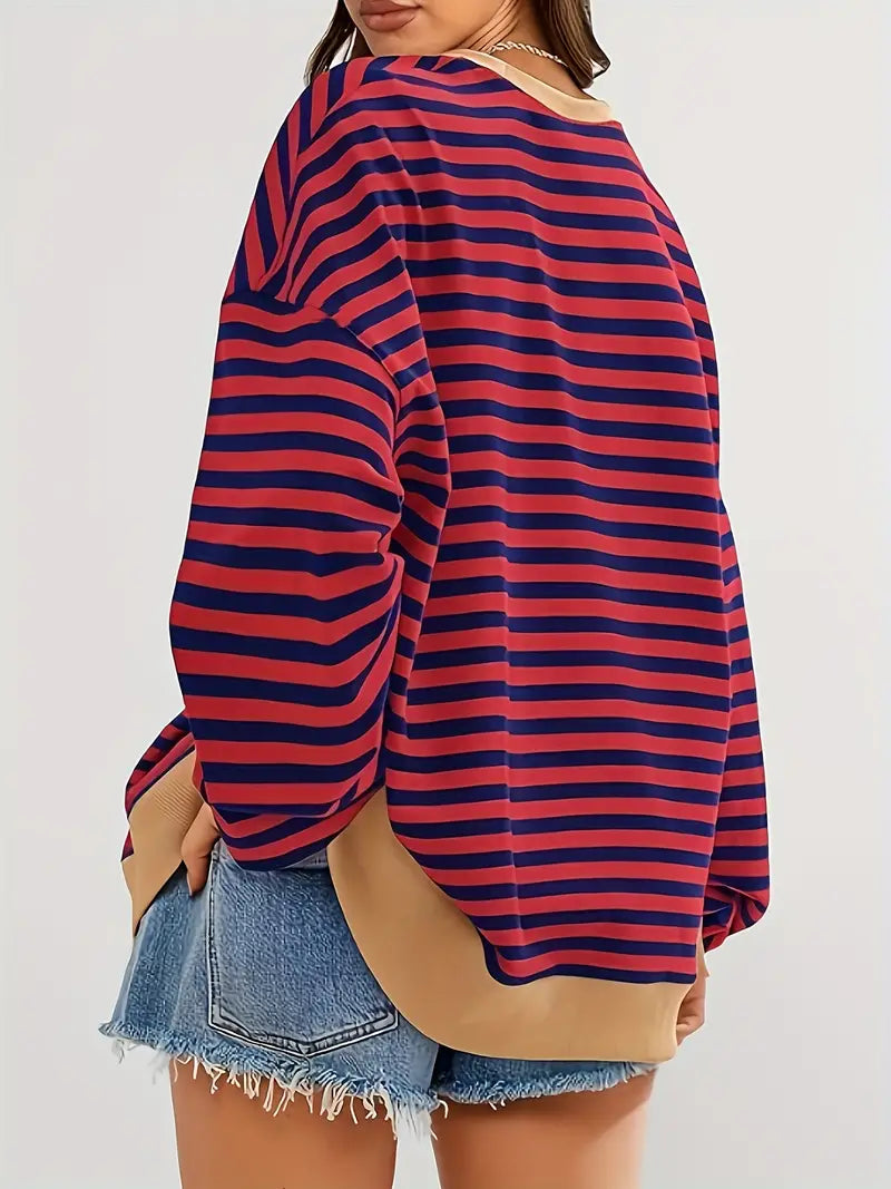 Nirina - Long-Sleeve Shirt with Stripe Pattern