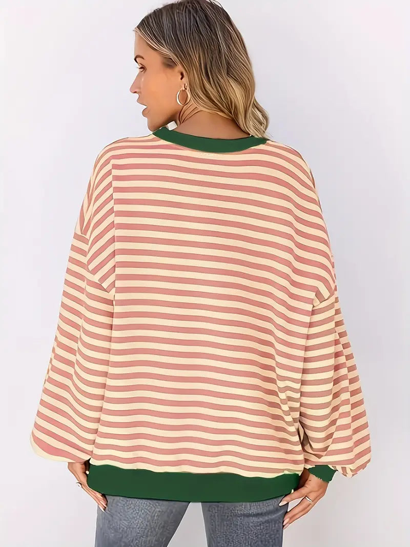 Nirina - Long-Sleeve Shirt with Stripe Pattern
