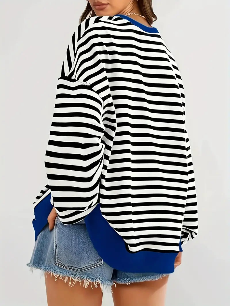 Nirina - Long-Sleeve Shirt with Stripe Pattern