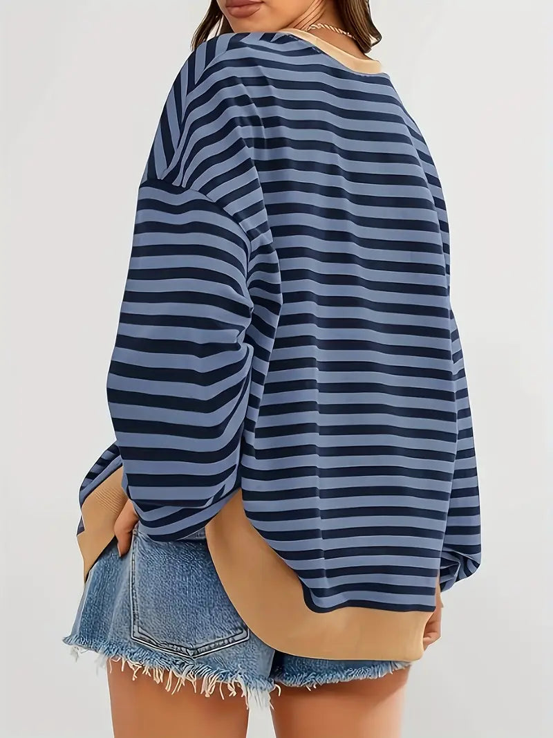 Nirina - Long-Sleeve Shirt with Stripe Pattern