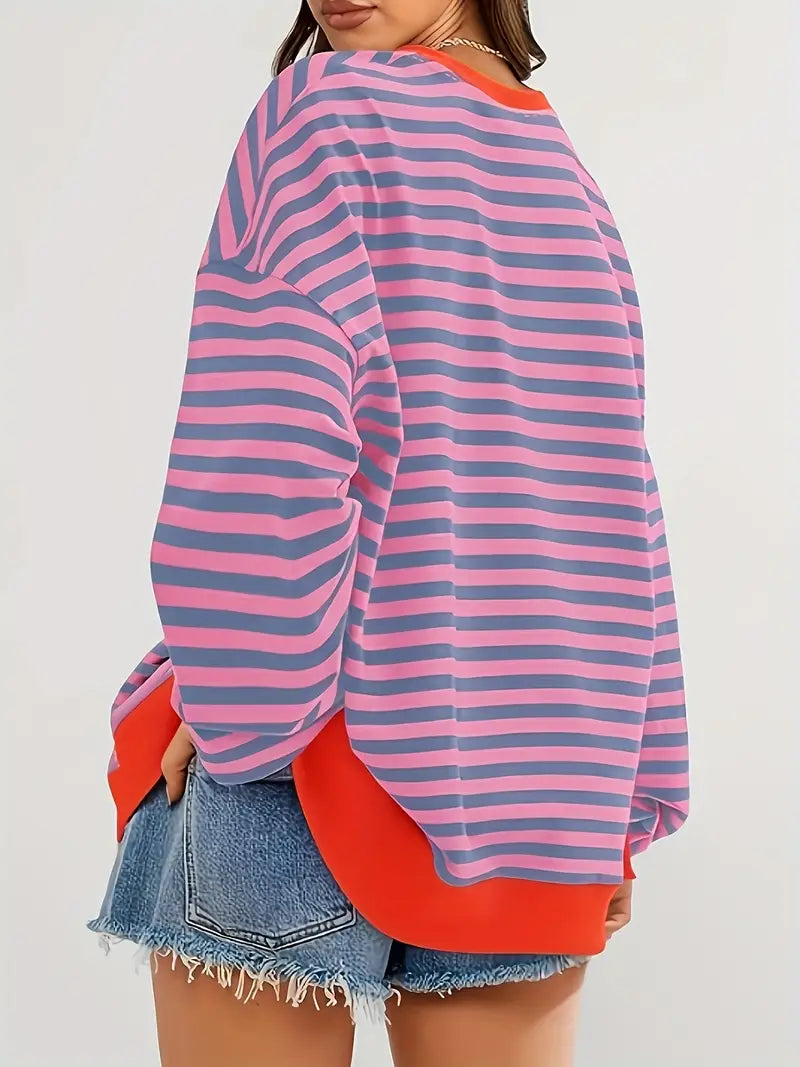Nirina - Long-Sleeve Shirt with Stripe Pattern
