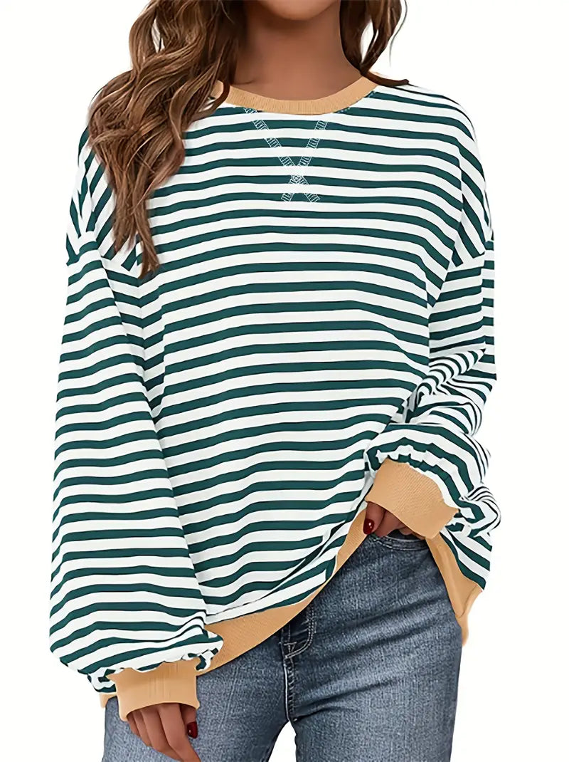 Nirina - Long-Sleeve Shirt with Stripe Pattern