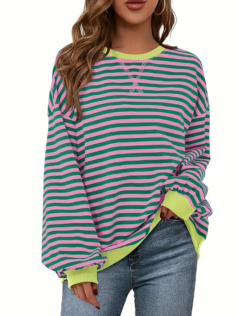 Nirina - Long-Sleeve Shirt with Stripe Pattern