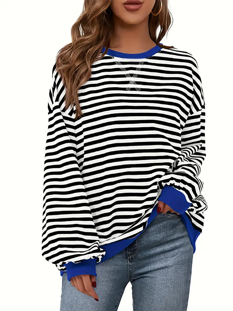 Nirina - Long-Sleeve Shirt with Stripe Pattern