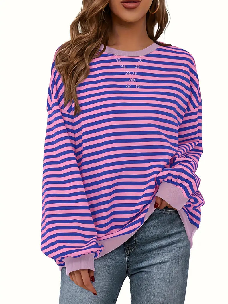 Nirina - Long-Sleeve Shirt with Stripe Pattern