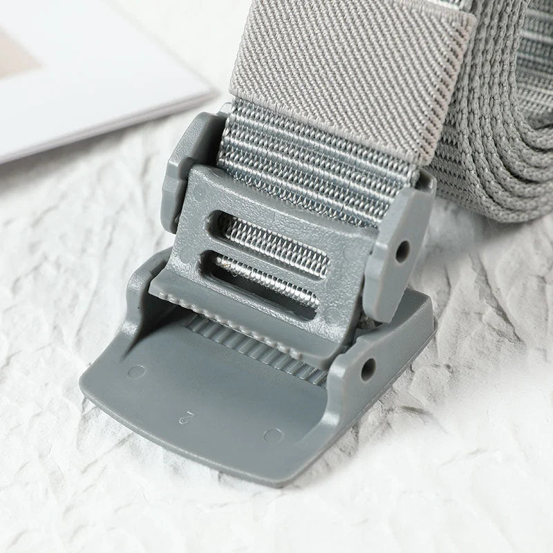 Non-metallic, non-magnetic buckle nylon belt