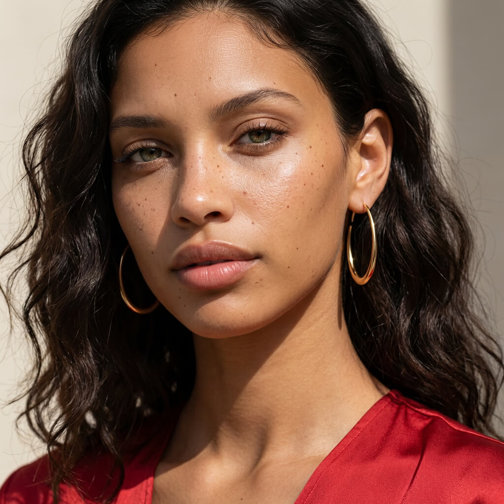 Nova Chunky Dome Hoop Earrings