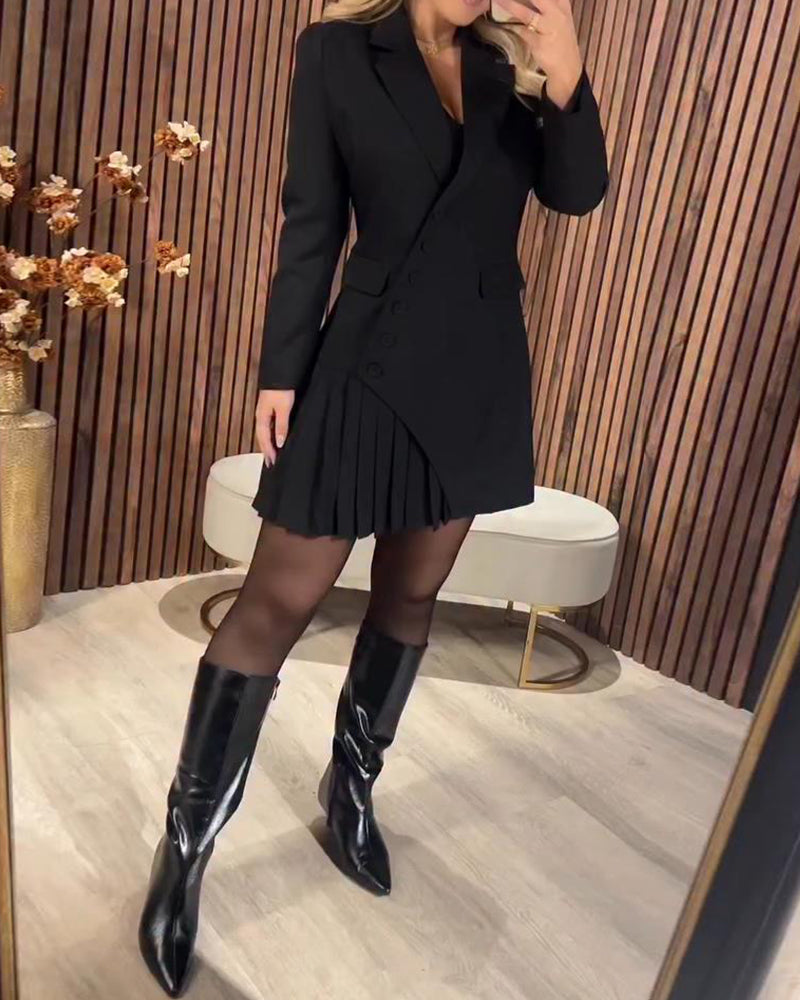 Nylani – Dress with Lapels and Blazer