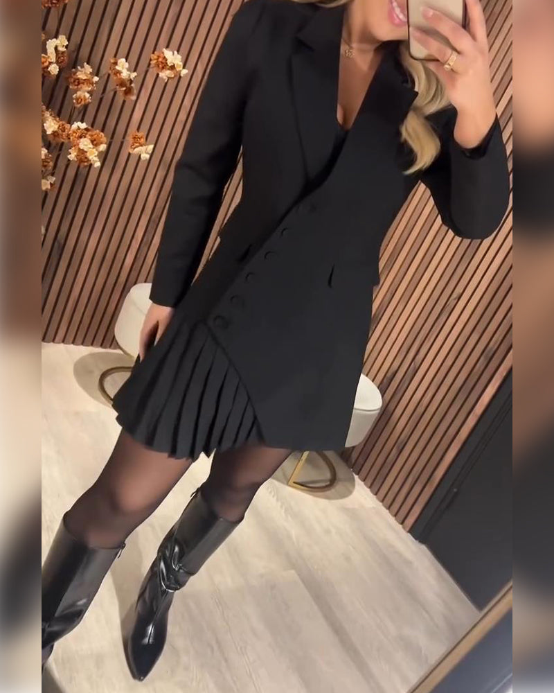 Nylani – Dress with Lapels and Blazer
