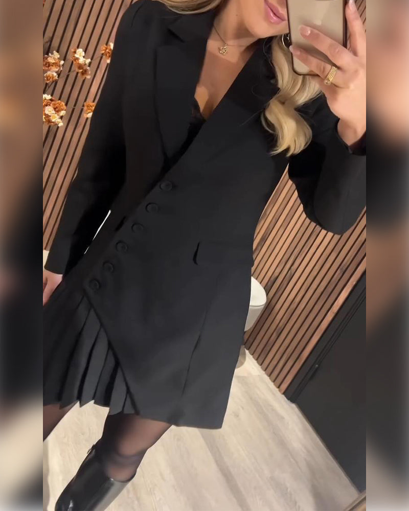 Nylani – Dress with Lapels and Blazer