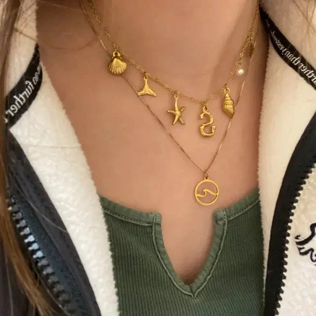 Stridr Edge Ocean Initial Necklace
