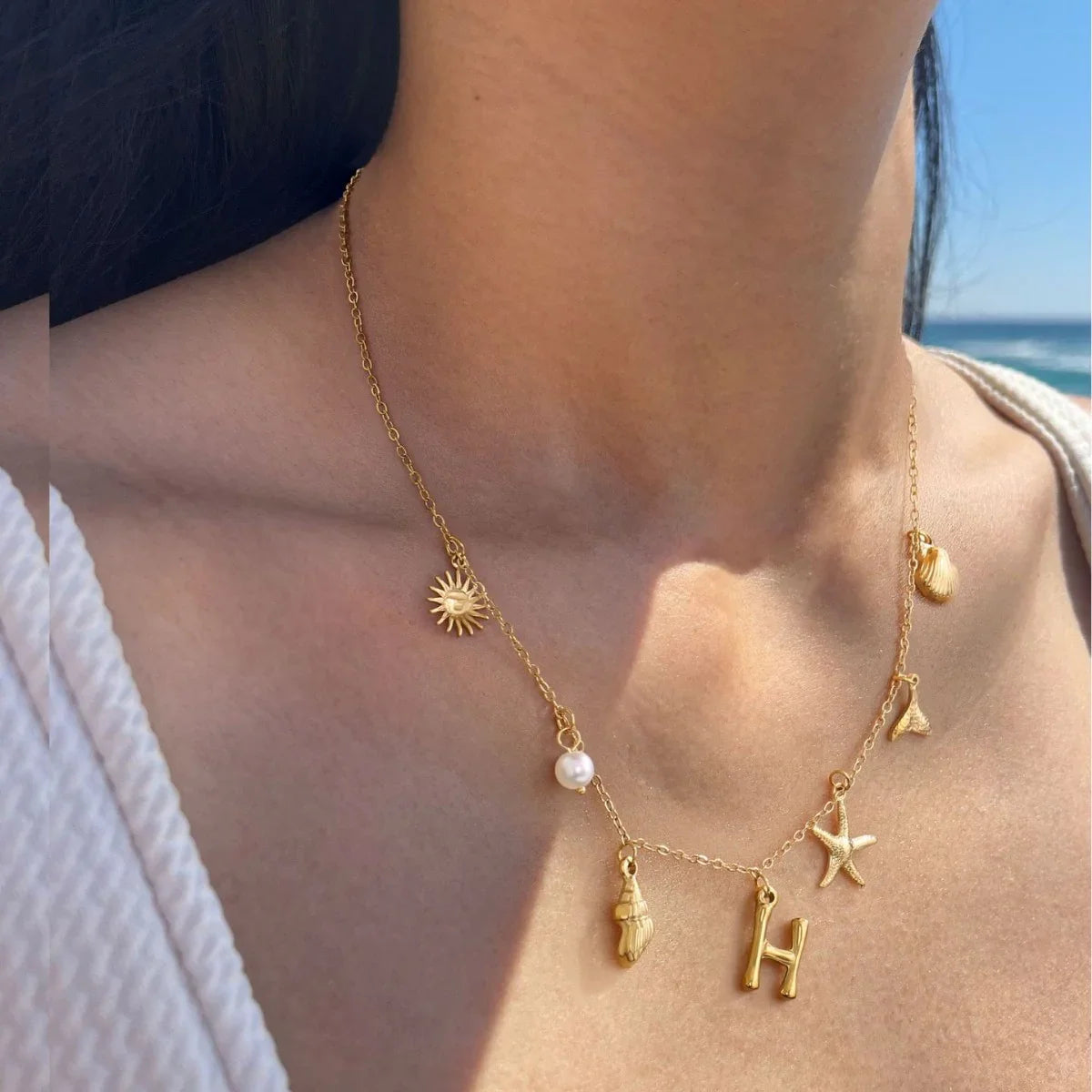 Stridr Edge Ocean Initial Necklace