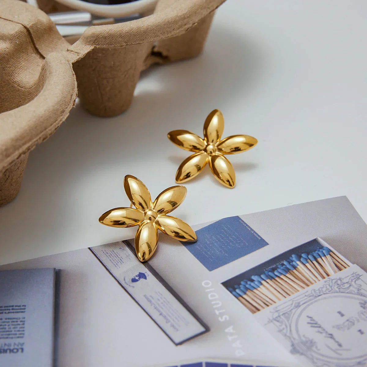 Orecchini Monica Floral Oro