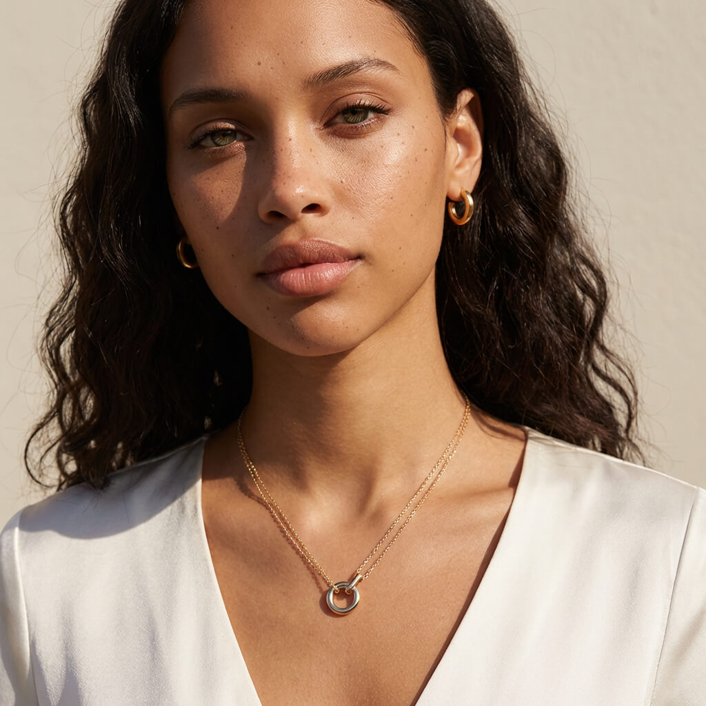 Orbit Hoop Chain Necklace