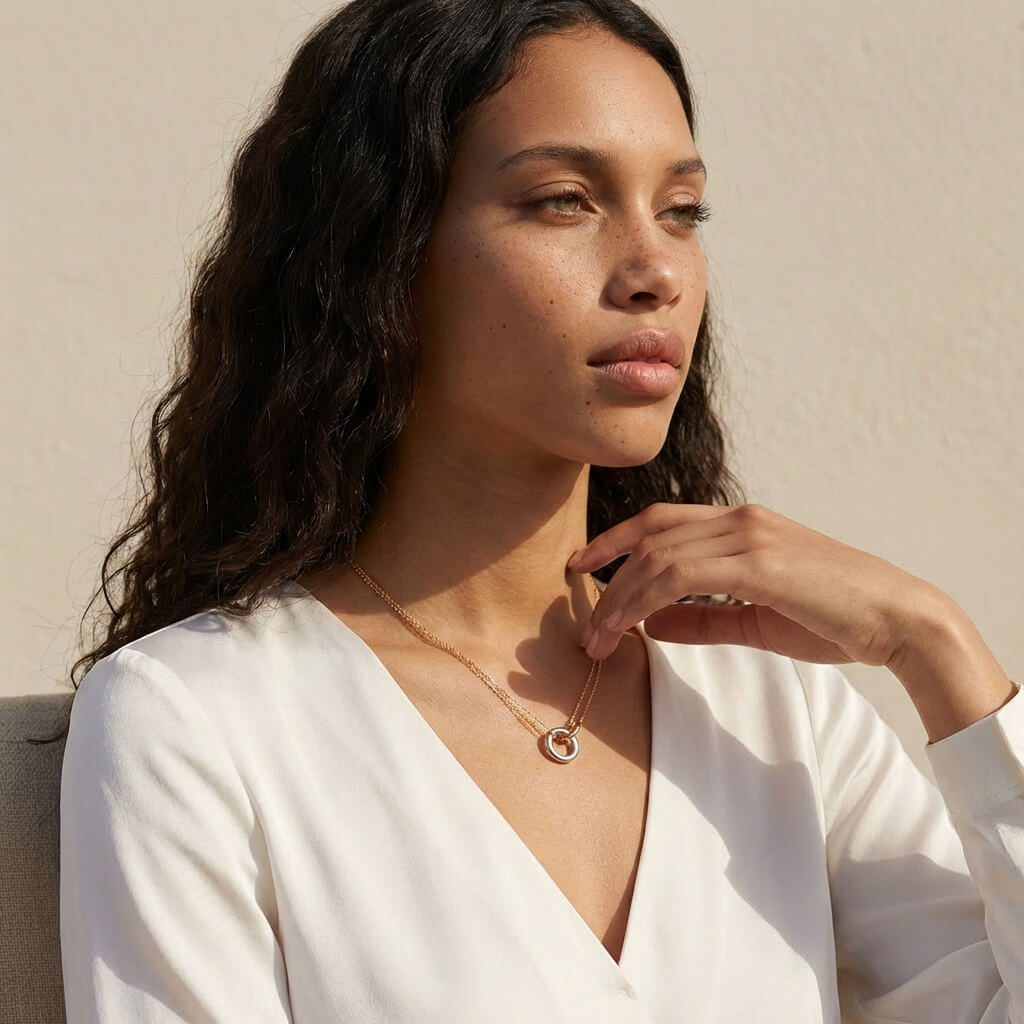 Orbit Hoop Chain Necklace