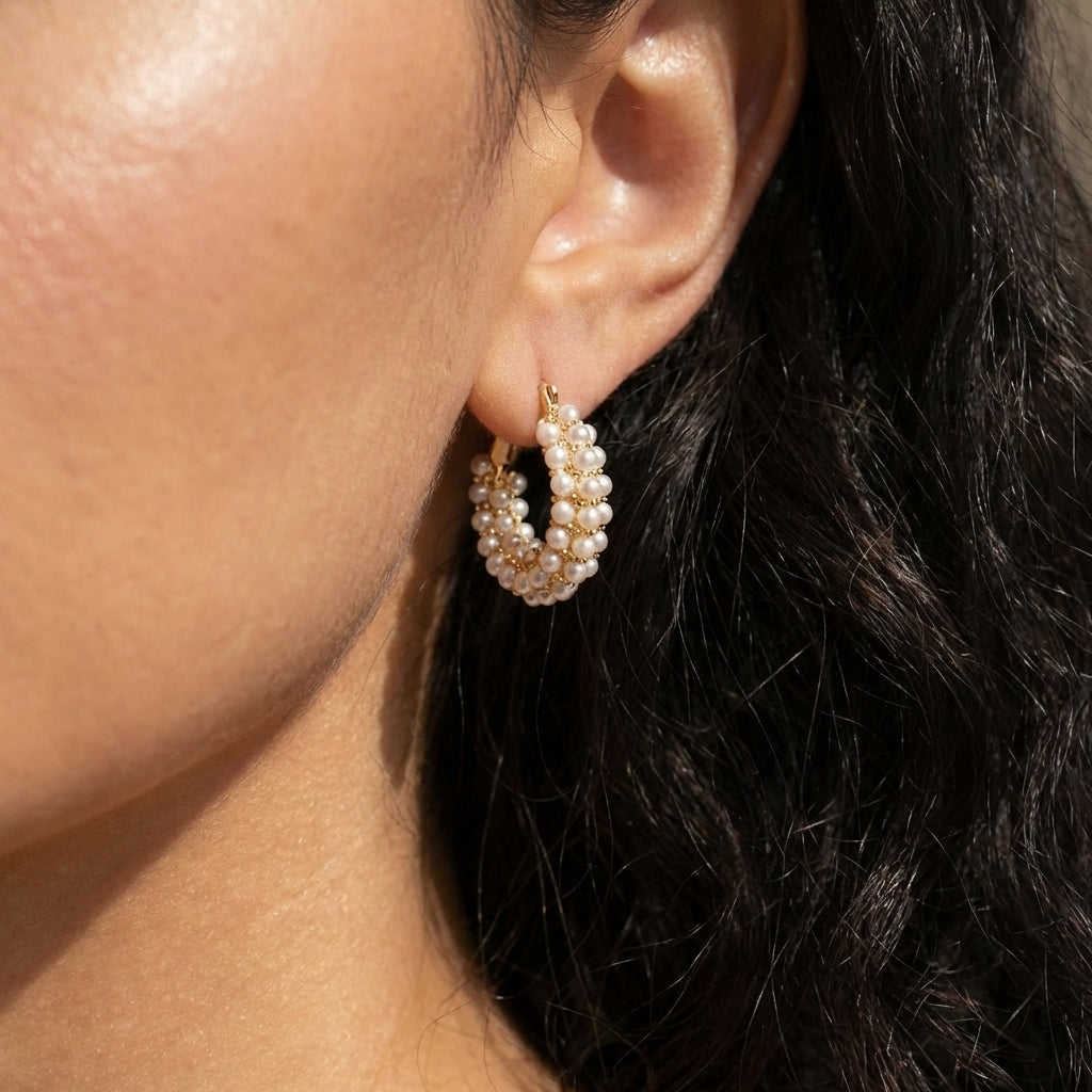 Orlisse Vintage Pearl Dangle Earrings