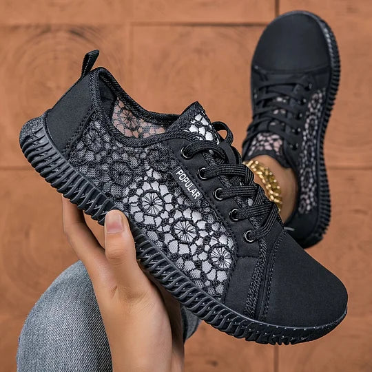 Orly - Breathable Mesh Lace-Up Loafers