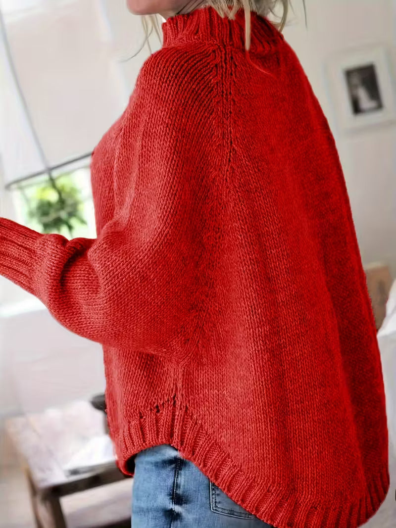 Pamella – Plus Size Sweater with Cable Knit Pattern
