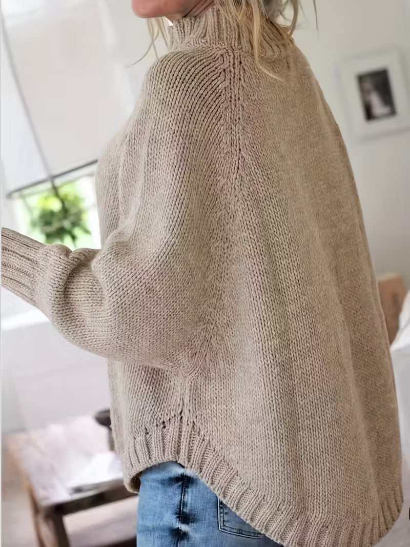 Pamella – Plus Size Sweater with Cable Knit Pattern