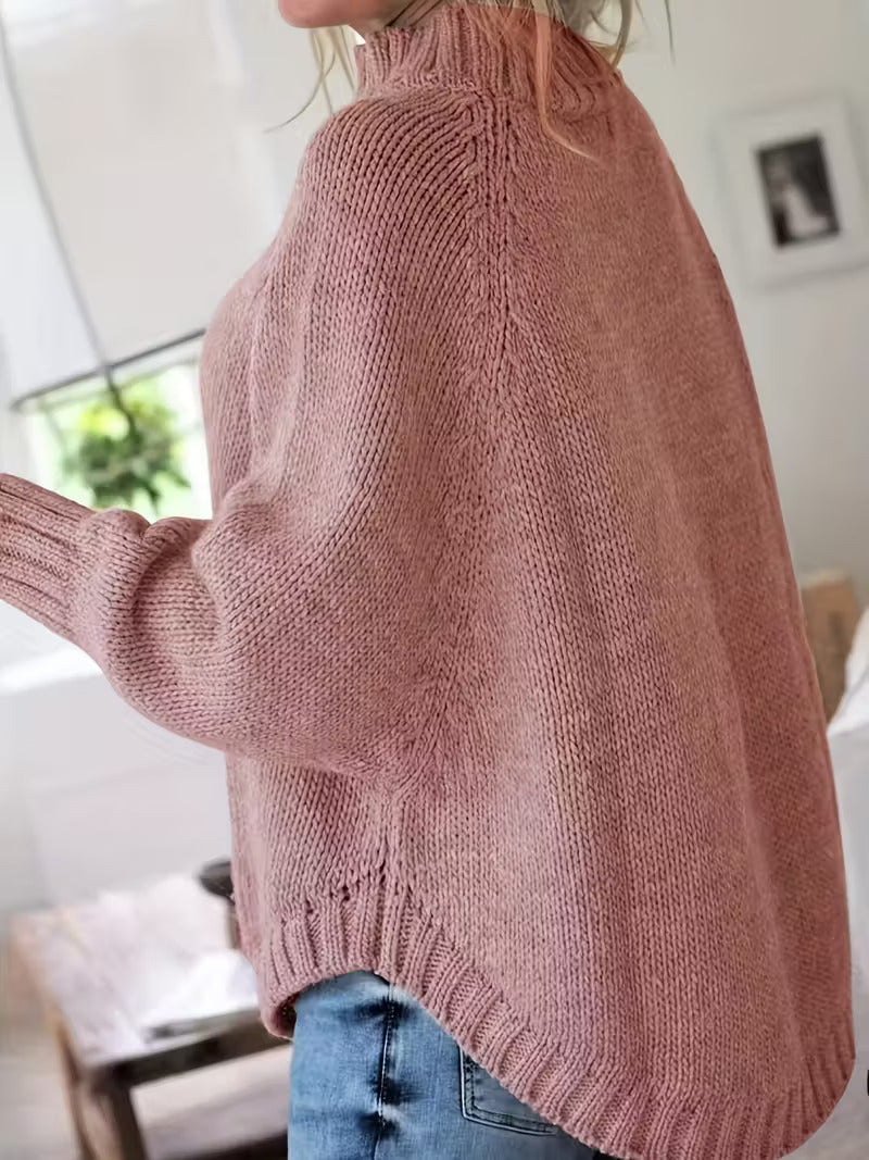 Pamella – Plus Size Sweater with Cable Knit Pattern