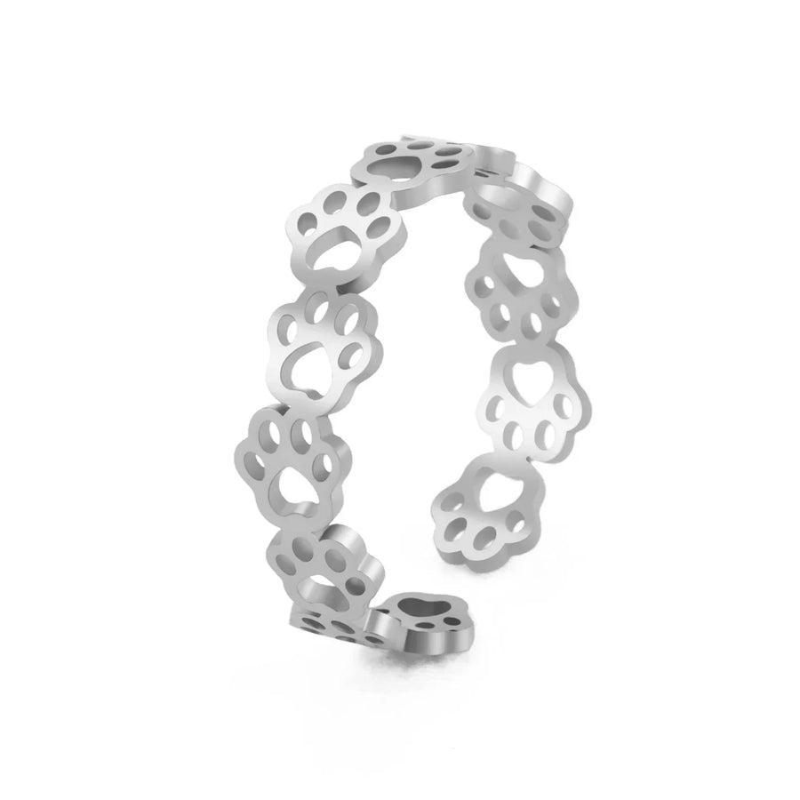 PawCharm – Adjustable Ring with Paw Print