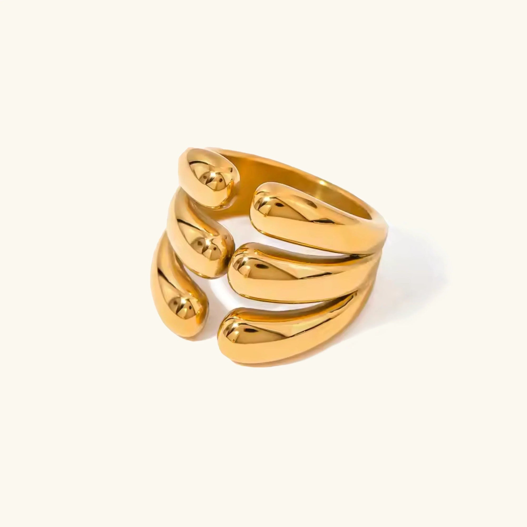 Anello Cassiel a strati in oro
