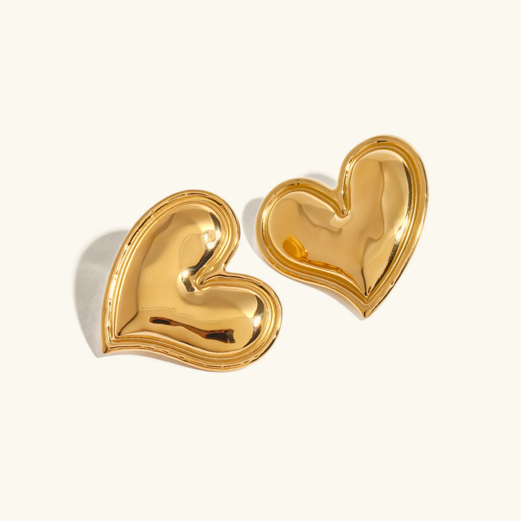 Orecchini a cuore dorati Liora