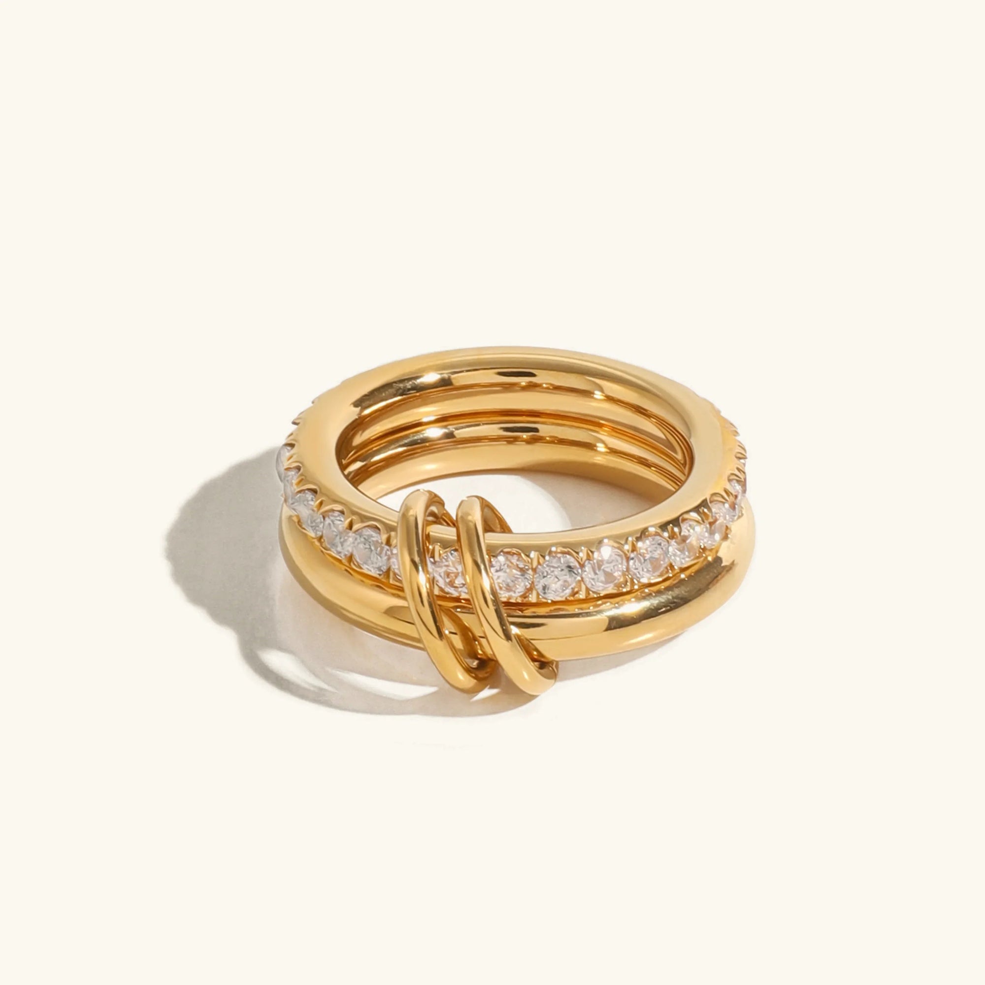 Anello impilabile con diamanti Alison
