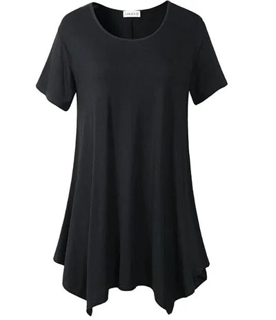 Plus Size Cotton Loose Fit Short Sleeve T-Shirt