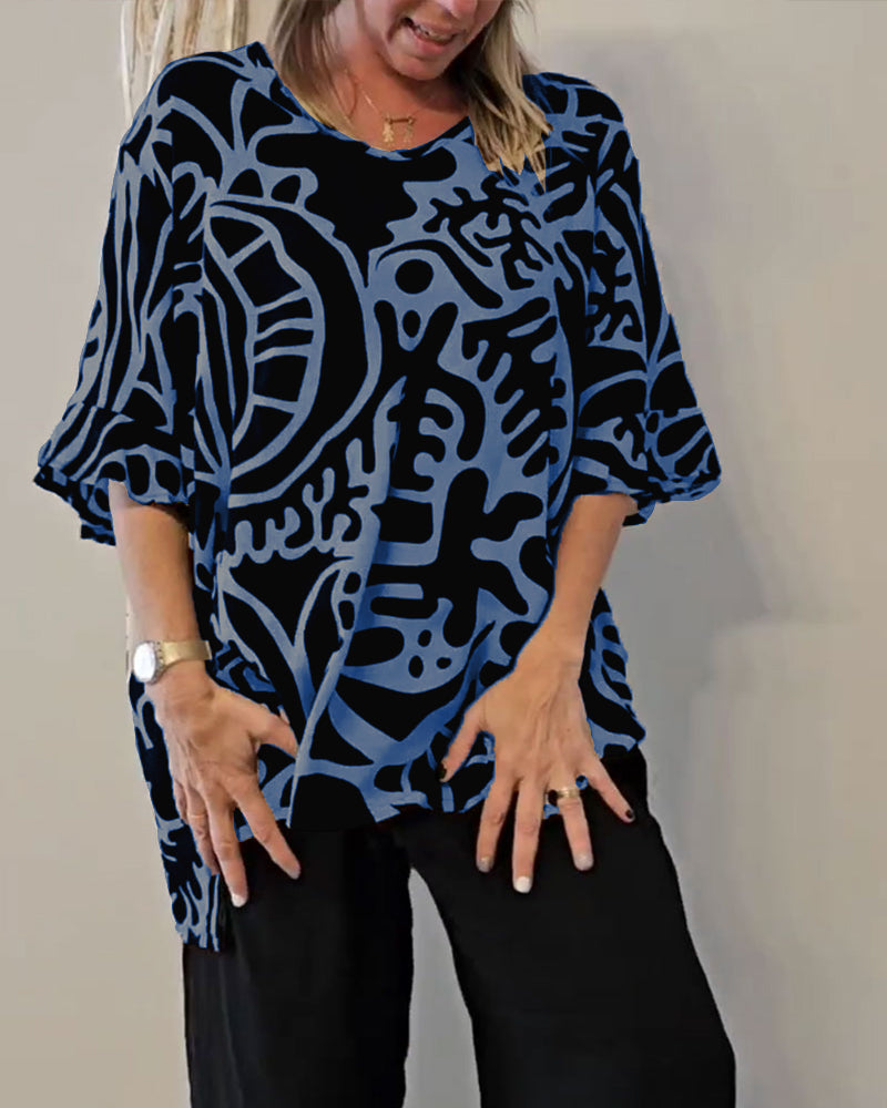 Prabodhi - Loose Fit with Abstract Prints