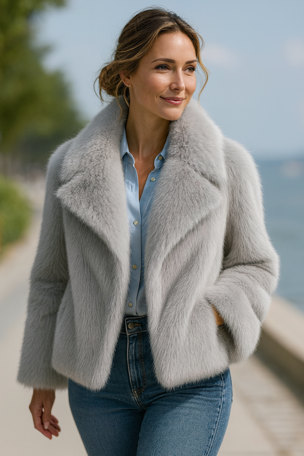 Quaithe – Oversized Coat Made of Soft Fur