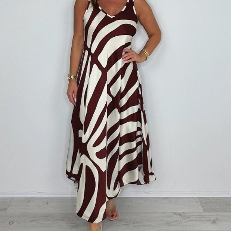 Rodica – Elegant Sleeveless Maxi Dress with V-Neck