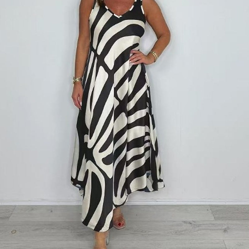 Rodica – Elegant Sleeveless Maxi Dress with V-Neck