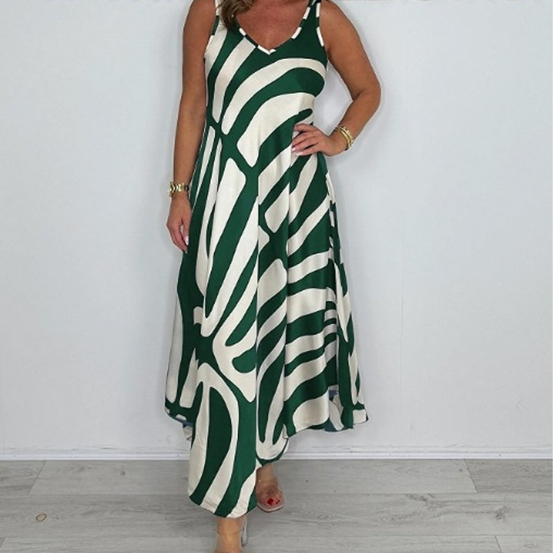 Rodica – Elegant Sleeveless Maxi Dress with V-Neck