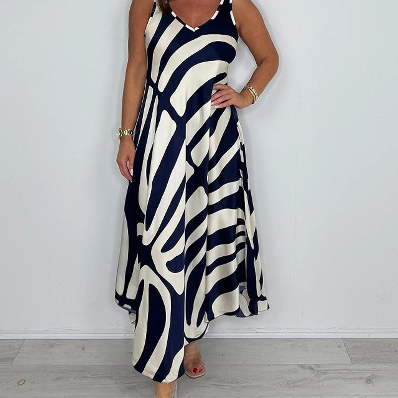 Rodica – Elegant Sleeveless Maxi Dress with V-Neck