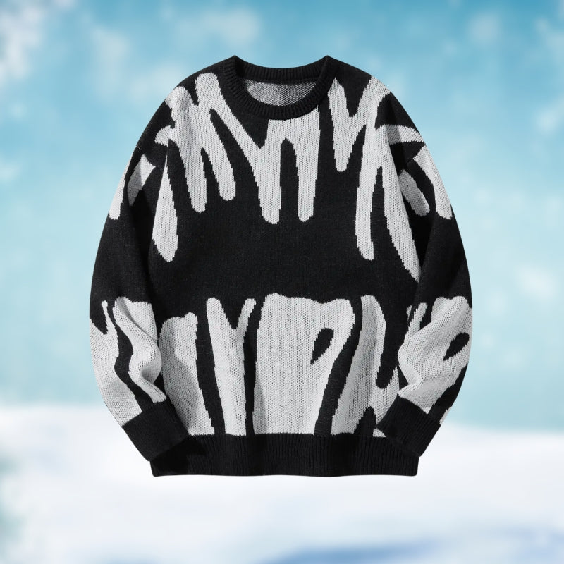 Rodrigo - Striped Sweater with Jacquard Pattern
