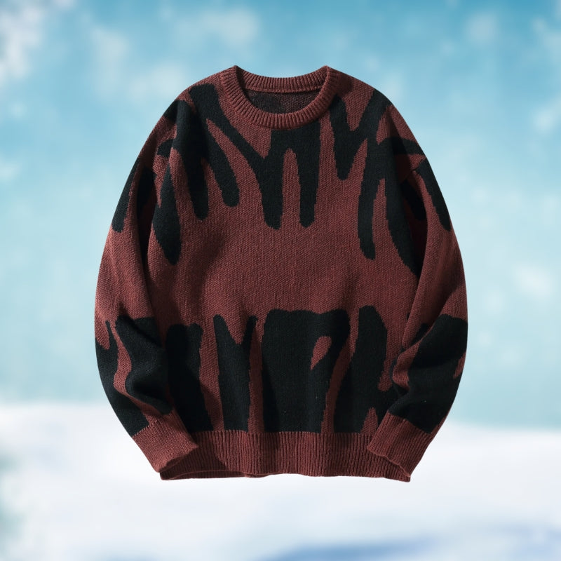 Rodrigo - Striped Sweater with Jacquard Pattern