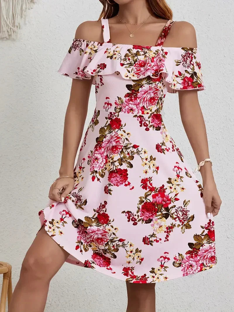 Rosanne - Elegant Dress with Floral Print